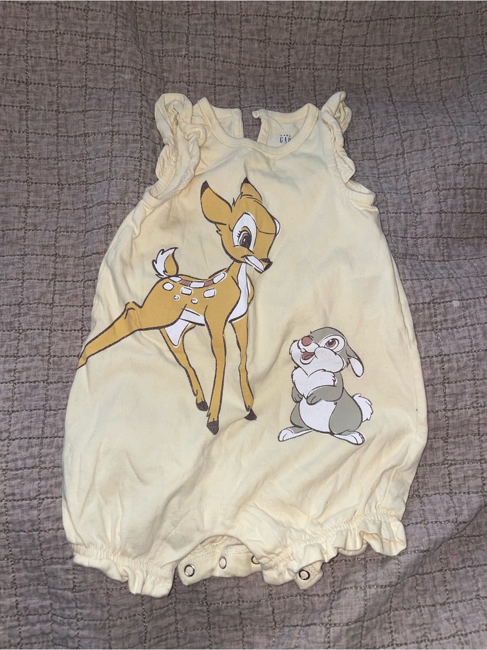 GAP x Disney Baby Romper in Cream
